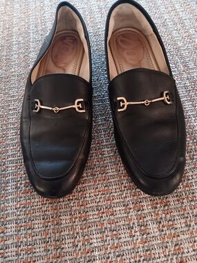 Sam Edelman Womans Size 6 Black Leather Bit Loafers